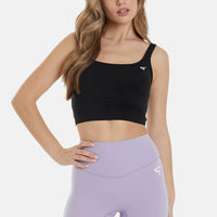 Top Wave Double Straps Sports Crop Top - Squatproof