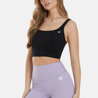 Top Wave Double Straps Sports Crop Top - Squatproof