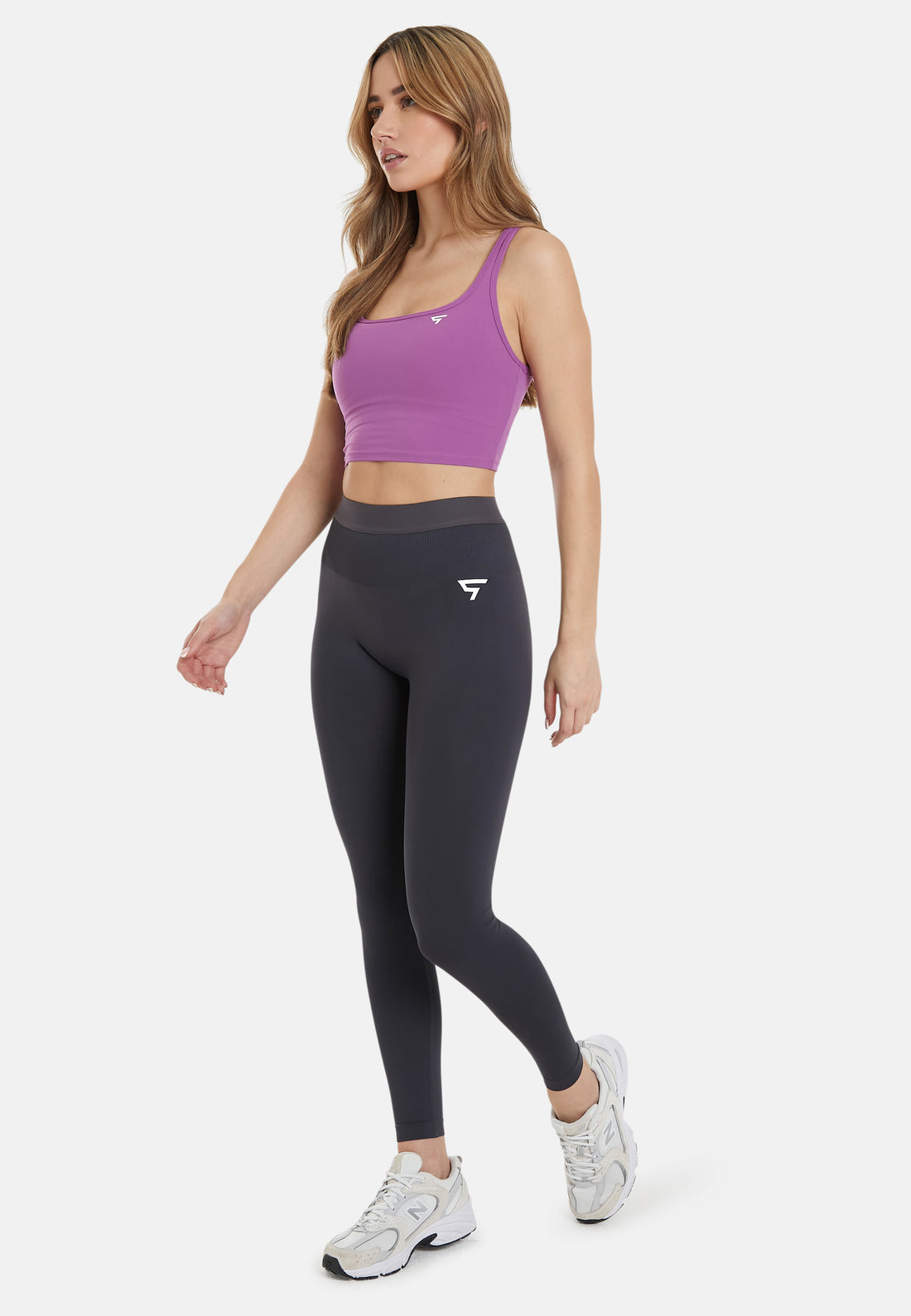 Top Wave Double Straps Sports Crop Top - Squatproof