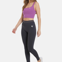 Top Wave Double Straps Sports Crop Top - Squatproof